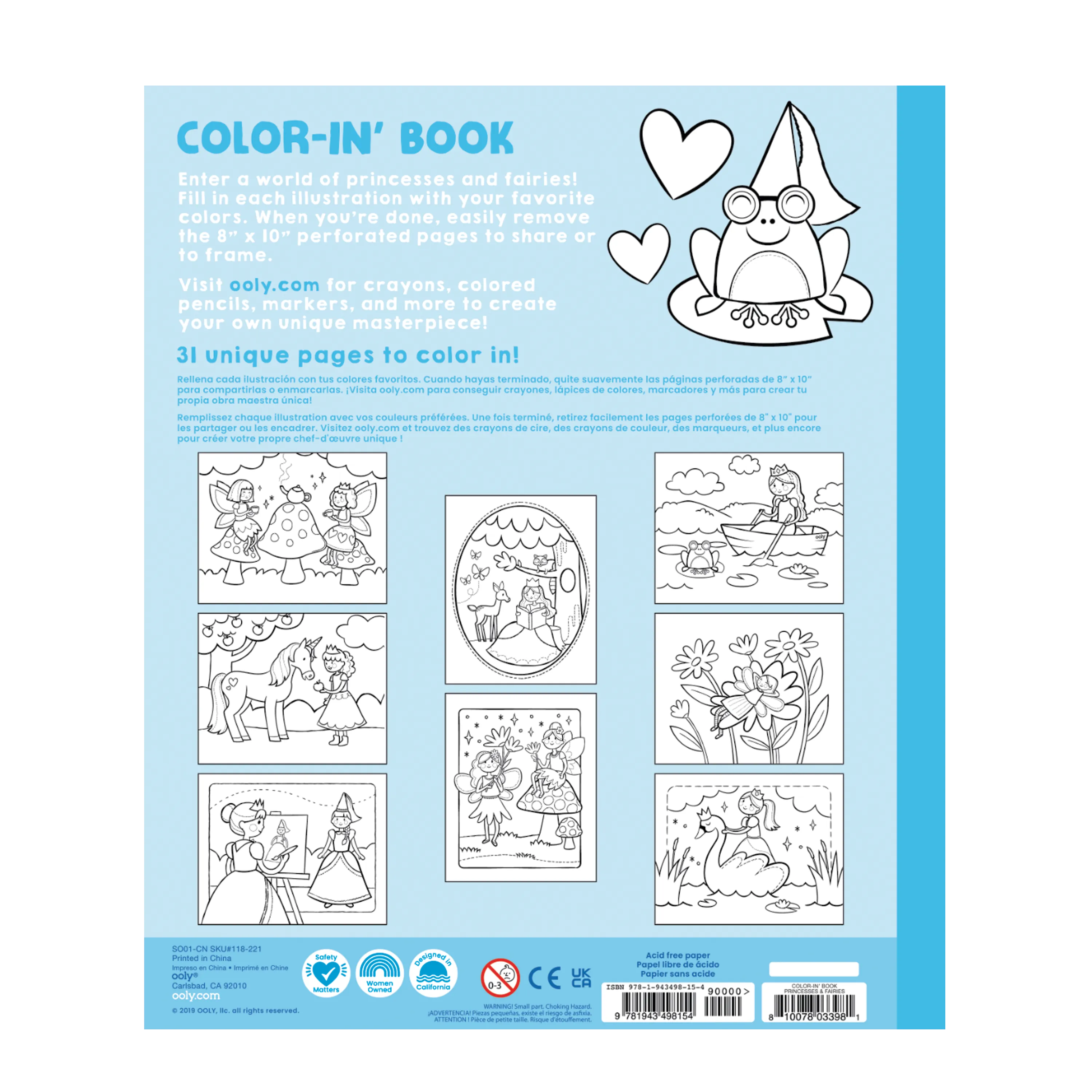 Princesses and Fairies Coloring Book