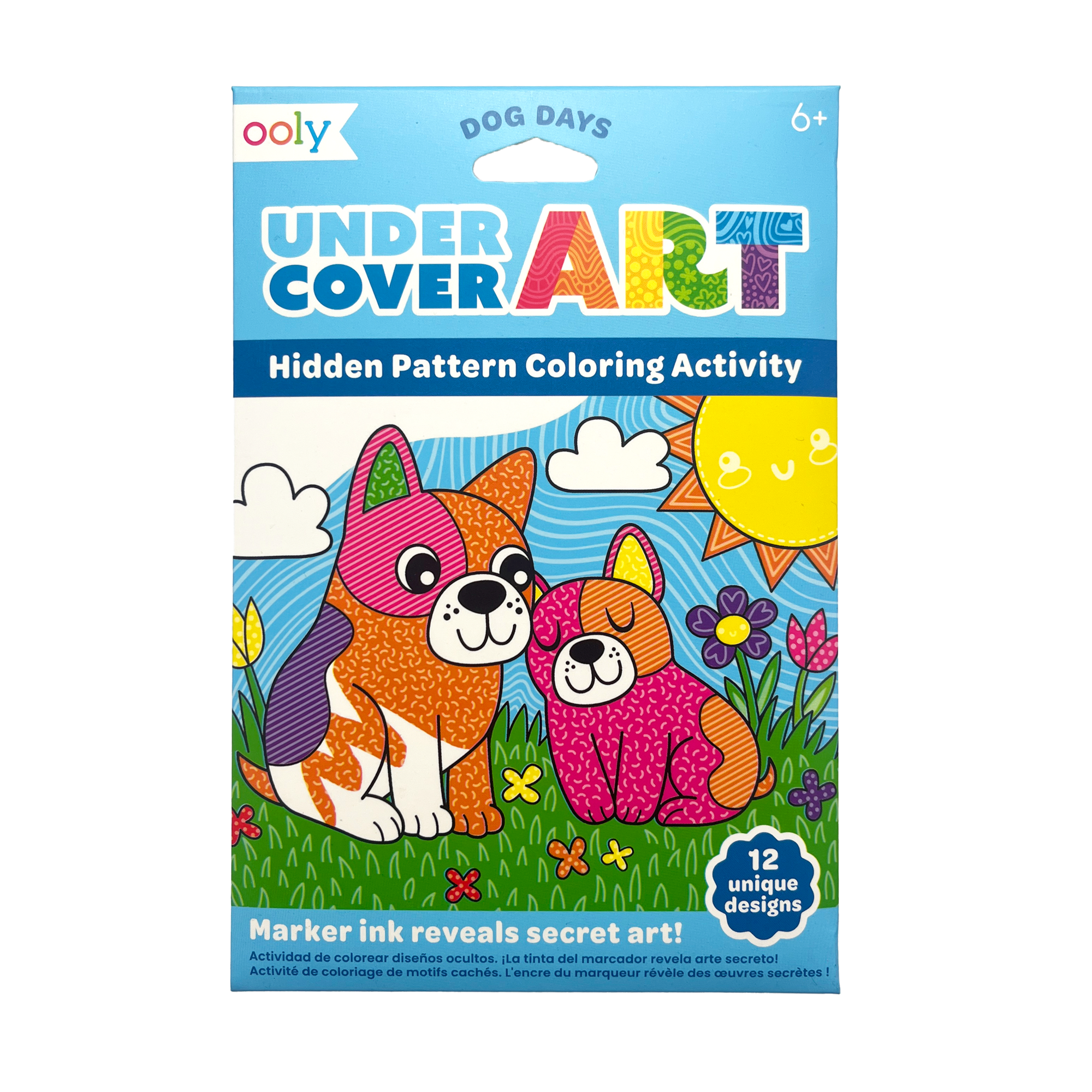 Undercover Art Hidden Pattern Coloring Activity Art Cards - Dog Days