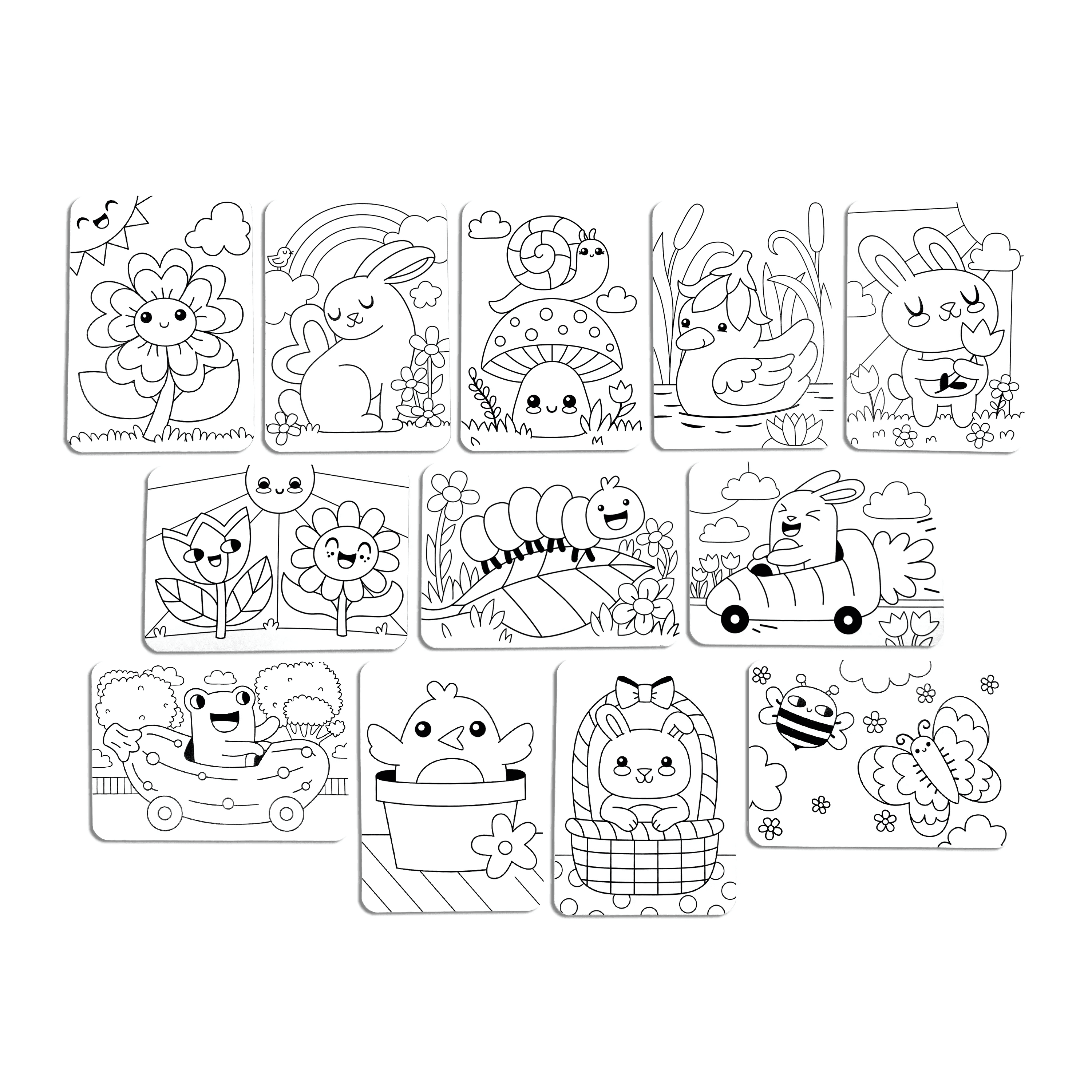 Undercover Art Hidden Pattern Coloring Activity Art Cards - Garden Pals