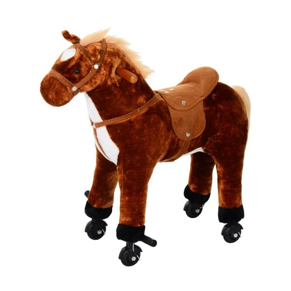 Child Mechanical Walking Ride on Horse Toy Plush Walk Pony Sound