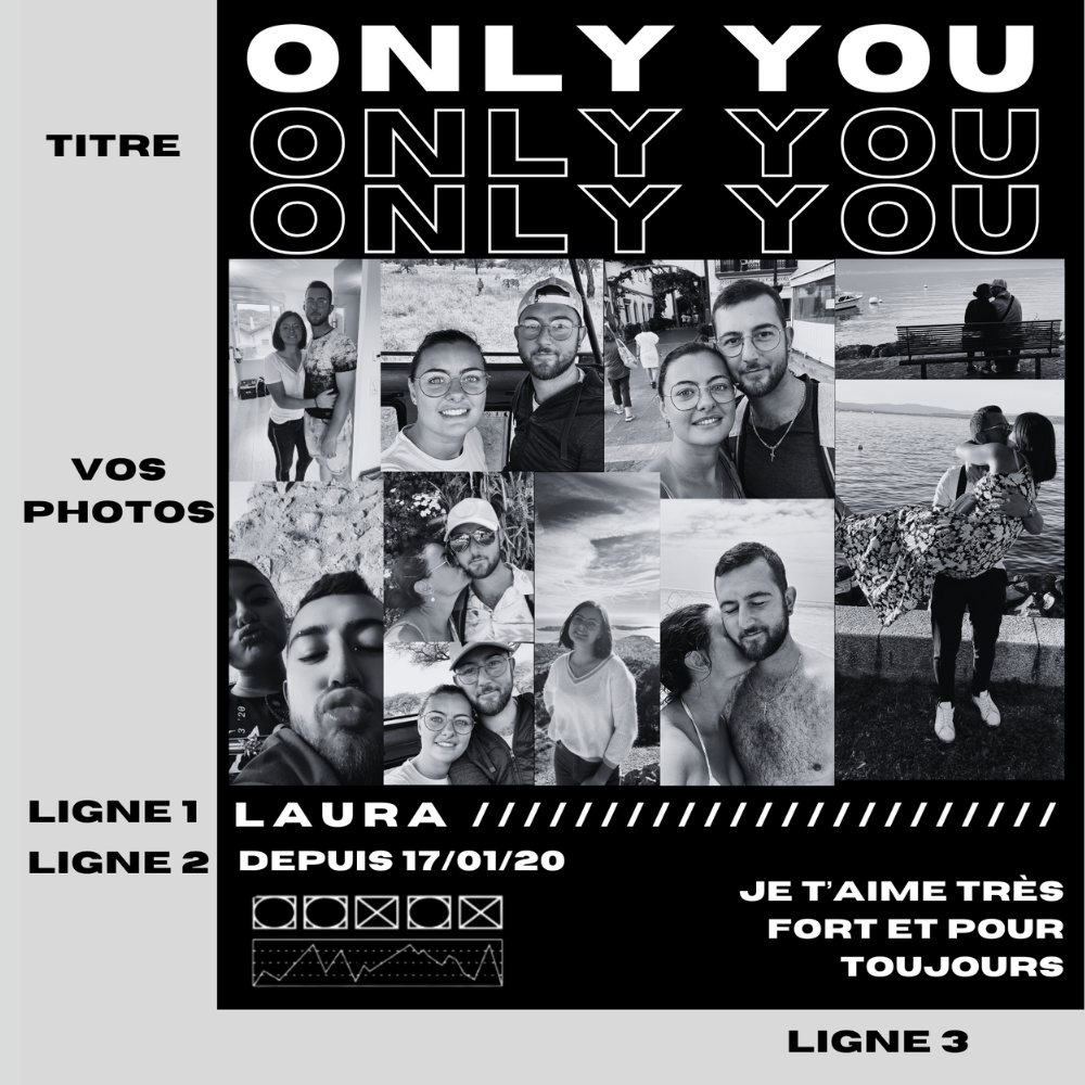 ONLY YOU™ - T-SHIRT PERSONNALISABLE